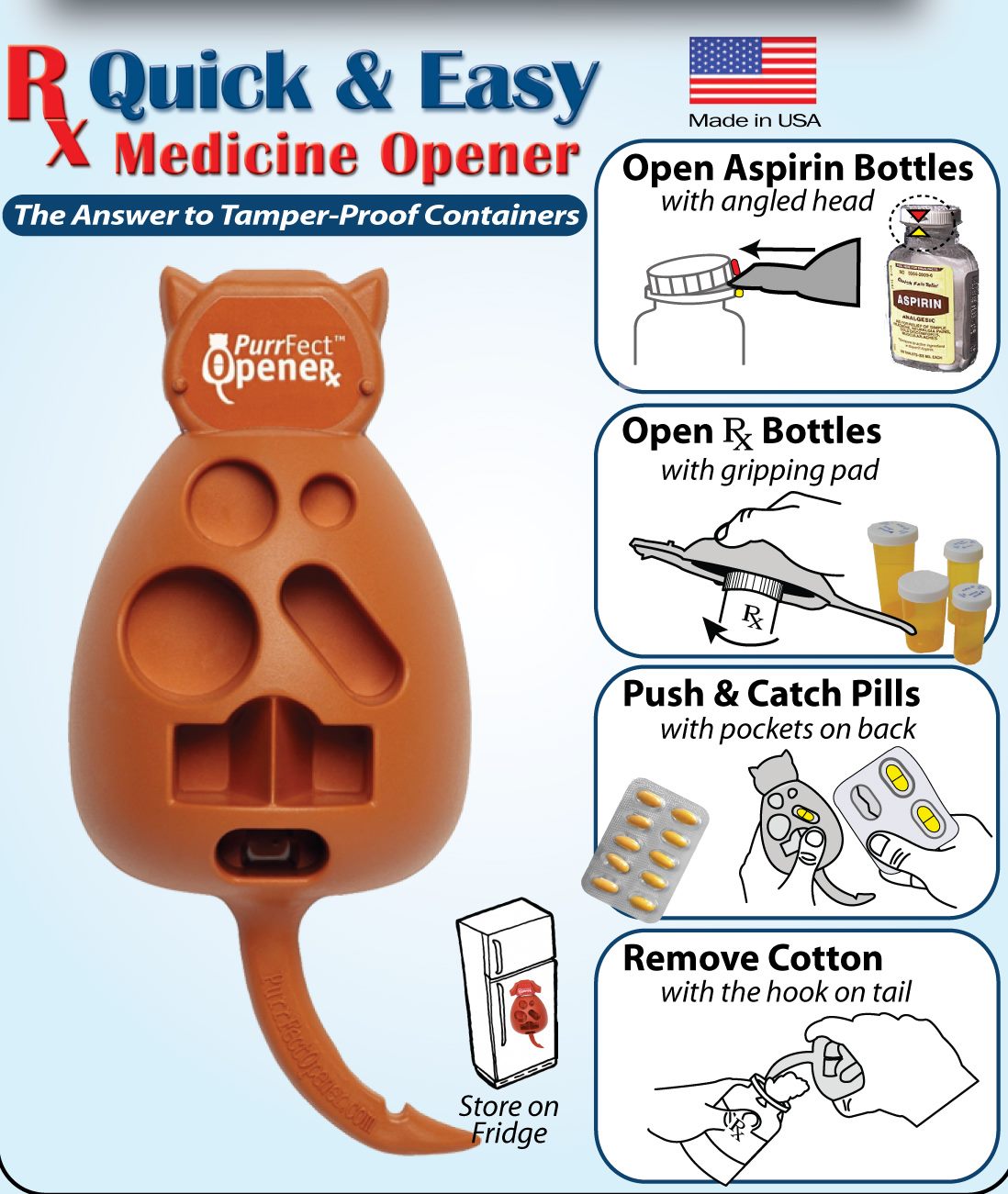 PurrFect™ Opener, Pill Extractor & Magnet